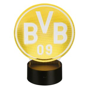 Borussia Dortmund BVB Logoleuchte Lampe Dekoration, schwarzgelb, 20400600