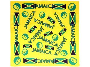 Bandana Nickituch Halstuch Fanschal Länderflagge – 100% Baumwolle – UV/Staub/Windschutz Radfahren Biker Motorrad Laufen Sport Dekoration – 54 x 54 cm, Motiv wählen:Jamaica