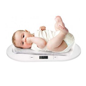 Grundig Babywaage, Digitale Kinderwaage mit LED Anzeige, Gewichtskontrolle bis 20 kg, Weiß