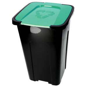 Obdélníkový odpadkový koš KADAX "Tuna", koš na tříděný odpad, 50 l, zelený
