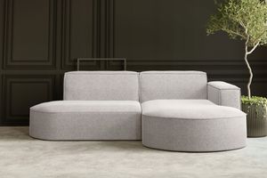 Kaiser Möbel Ecksofa, Sofa L form, Couch L form MODENA L STUDIO stoff Neve Ecru Rechts