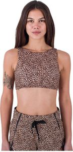 Hurley Max Leopard High Neck 2 Way Bikinioberteil Braun S Frau Braun S
