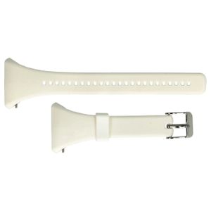 vhbw TPE Ersatz L Armband kompatibel mit Polar FT7m, FT4m, FT4f, FT7, FT4 Fitnessuhr, Smartwatch - 11,5cm + 8,5 cm weiß