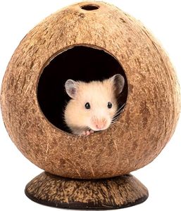 Hamsterhaus, Kokosnuss-Hütte, Kleine Haustiere, Vogelhaus, Hamster Zubehör, Nager Zubehör (13.5 x 11.9 cm) Hamsterhaus, Kokosnuss-Hütte, Kleine Haustiere, Vogelhaus, Hamster Zubehör, Nager Zubehör (13.5 x 11.9 cm)