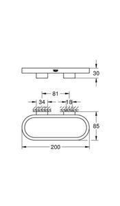 GROHE Handtuchring und Halter Selection chrom, 41035000