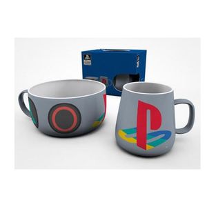 Raňajková súprava Playstation - Classic (šálka a miska na cereálie)