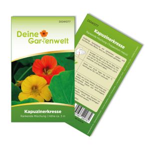 Kapuzinerkresse Rankende Mischung Samen - Tropaeolum majus - Kapuzinerkressesamen - Blumensamen - Saatgut für 15 Pflanzen