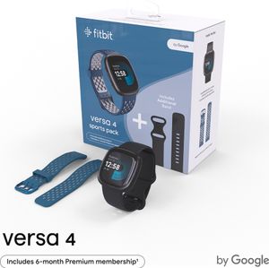 Fitbit Pack Versa 4 Sport Smartwatch Silber  Silber One Size