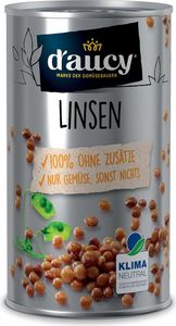 d'aucy Linsen – 285g Dose, Ohne Salz & Zucker, Ohne Konservierungsstoffe
