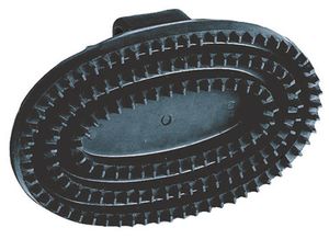 Kerbl Gummistriegel oval schwarz