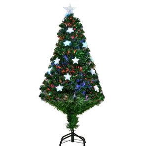 HOMCOM LED Weihnachtsbaum künstlicher Christbaum Tannenbaum Kunstbaum mit 16-LED-Lampen 120 cm