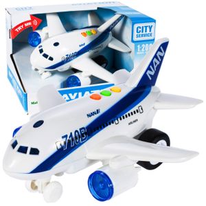 MalPlay Flugzeug | Simulation Flugzeug mit Lichtern und echten Sounds | 21,0 x 17,0 x 12,0 cm | Airplane Lernspielzeug ab 3 Jahren | Geschenk für Kinder