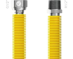 Plynová zváraná hadica Merabell Gas Flexi R1/2"-G1/2" 30 - 60 cm, 1 kus žltá Plynová zváraná hadica Merabell Gas Flexi R1/2"-G1/2" 30 - 60 cm, 1 kus žltá
