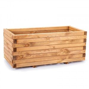 BooGardi Pflanzkasten Kiefer 120x42x38cm - XXL Blumenkübel in 5 Größen · Blumenkasten Holz · Hochbeet · Pflanzkübel · Garten Balkon Terrasse Frühbeet