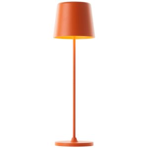 Brilliant Lampe Kaami LED vonkajšia stolová lampa 37cm oranžová matný kov/drevo oranžová 2 W LED integrovaná