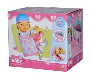 Simba Puppe Zubehör New Born Baby Fahrradsitz mit Gurt für alle Puppen 30 - 43 cm 105560018