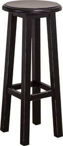 Casa Padrino Landhausstil Barstuhl Antik Stil Schwarz Ø 35 x H. 82 cm - Landhausstil Möbel