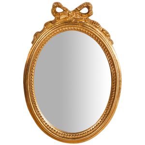 Oval wandspiegel 22x32 cm, Spiegel oval goldrahmen, Badspiegel oval, Gold