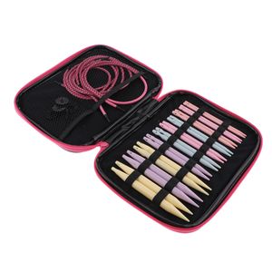 Kunststoff Austauschbare Rundstricknadeln Set Pullover Nadel Kit mit Draht, Ring Stricknadeln Set, Kabellänge: 16cm - 52cm