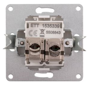 Netzwerk-Dose McPower "Flair", CAT6A, vollgeschirmt, UP, weiß, matt