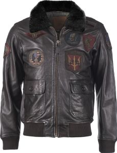 Top Gun Lederjacke TGJ1001 Herren brown XL