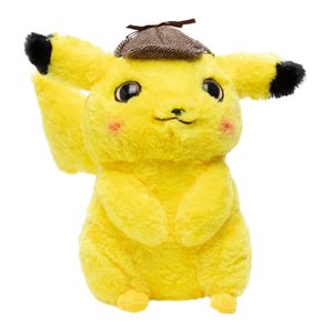Pokemon – Pikachu – Detektiv – Kuscheltier – Plüsch – extra dick – mit großem Schwanz (28 cm)