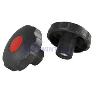 Matice hvězdicová M8 30x10x10mm, černá - M5, průměr knoflíku 30mm - Balení 1 ks