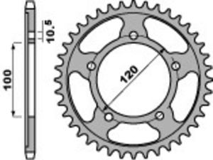 PBR Racing Ultraleichtes harteloxiertes Aluminiumritzel hinten 4447 - 525