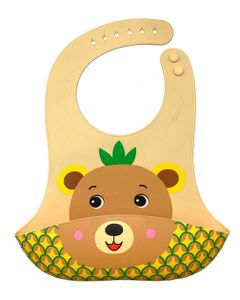 Frootimals Bubba Tropibear Silikon Lätzchen Gelb  Gelb One Size