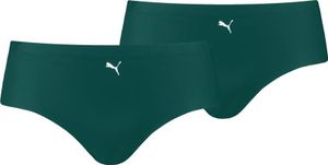 Puma 2er Pack Damen Seamless Hipster Everyday Sleek Microfiber Varsity Green Puma 2er Pack Damen Seamless Hipster Everyday Sleek Microfiber Varsity Green