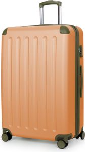 HAUPTSTADTKOFFER  Spree - Großer Koffer erweiterbar XL Trolley Aufgabegepäck Rollkoffer Check-In Reisekoffer 4  Doppel-Rollen, TSA, 75 cm, 119 L,Marille