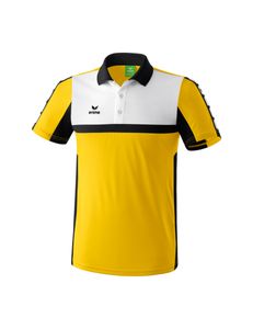 Erima 5-Cubes Poloshirt gelb/schwarz/weiß M