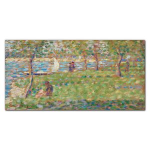 Coloray Kuchyňský Panel 140x70cm Skleněný splashback Nástěnný grafický Stěny Ochrana - Nástěnný panel Seurat Painting Island