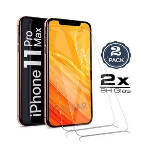 2X iPhone 11 Pro Max - Panzerglas Glasfolie Display Schutz Folie Glas 9H Hart Echt Glas Displayschutzfolie 2 Stück