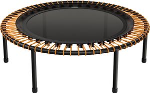 bellicon Fitness Trampolin 112cm (Orange) |Stabile Schraubbeine & Seilring-Federung bis 120kg (Stark) | Dreiteiliger Rahmen |  Germany