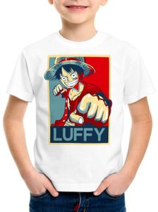 style3 LUFFY T-Shirt für Kinder one strohhut anime piece japanisch, Größe:152