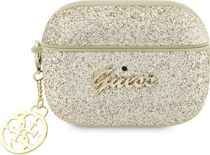 Guess Guap2Glgshd Hülle Für Airpods Pro 2 Cover - Gold Glitter Flake 4G Charm