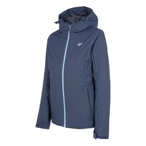 4F Winterjacke Damen Snowboardjacke Skijacke mit Kapuze Warm Winter Jacke Wassersäule 5.000 mm Winddicht Wasserdicht Blau L