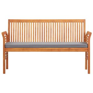 vidaXL Zahradní lavice se třemi sedadly a polštářem 150 cm z masivního dřeva akácie