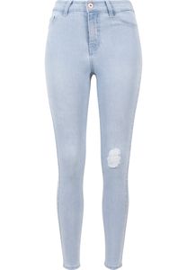 Urban Classics Damen Ladies High Waist Skinny Denim Pants TB1539, color:lightblue, Konfektionsgroesse:27