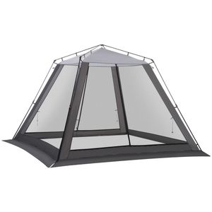 Outsunny Campingzelt Mesh Zelt mit Netzwänden Moskitonetz für 4-6 Personen mit Tragetasche für Angeln Camping Wandern Outdoor Polyester Stahl 309 x 309 x 218 cm