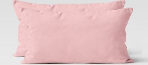 Mikrofaser UNI Kissenhüllen Kopfkissenbezug Kissenbezug Bezug Kissenhülle Mit Reißverschluss 40x80 cm rosé