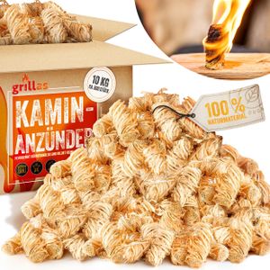 grillas® podpalovač 10 kg krbový podpalovač dřevitá vlna podpalovač na grilování podpalovač na dřevo podpalovač na oheň