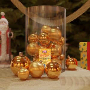 30tlg. Christbaumkugeln / Weihnachtskugeln gold Ø 4/5/6/7cm
