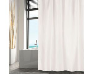 MSV Anti-Schimmel Duschvorhang - Anti-Bakteriell, waschbar, wasserdicht Polyester, „Weiß“ 180x200cm