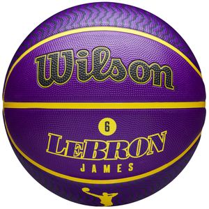 Wilson NBA Player Icon LeBron James Outdoor Ball WZ4005901XB, Basketballbälle, Unisex, Violett, Größe: 7