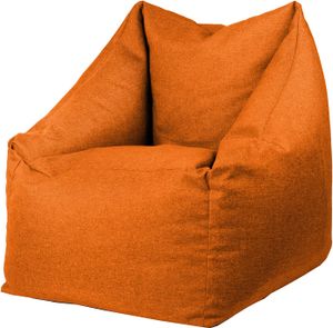 chilly pilley Mini Sitzsack Sessel Bodenkissen für Kinder Sitzkissen Gartenkissen mit Rückenlehne (Orange)