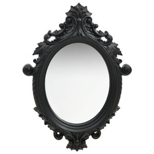 vidaXL Nástenné zrkadlo v štýle zámku 56x76 cm čierne