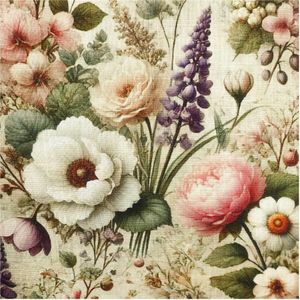 Viskose Leinen Stoff Blumen ab 0,5m x 1,43m Kleiderstoff Sommer