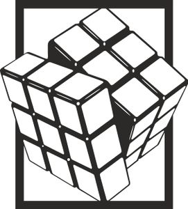 Dřevěný obraz Rubikova Kostka Barva: Přírodní dřevo - bříza